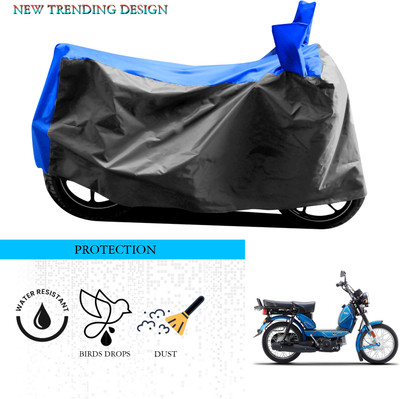 ANTHUB Waterproof Two Wheeler Cover for TVS(XL 100, Grey, Blue)
