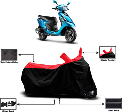 KEDIT Two Wheeler Cover for TVS(Zest, Red)
