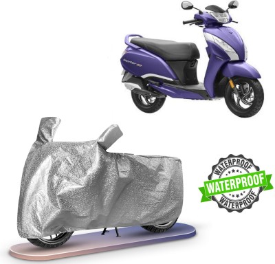 ROYAL AUTO MART Waterproof Two Wheeler Cover for TVS, Universal For Bike(Jupiter 125, Silver)