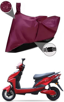 KEDIT Two Wheeler Cover for Techo Electra(Electra, Maroon)