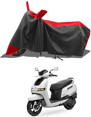 Mdstar Waterproof Two Wheeler Cover for TVS(iQube Electric, Red, Black)