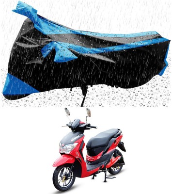 Genipap Two Wheeler Cover for Hero(Electric Dash, Blue, Black)