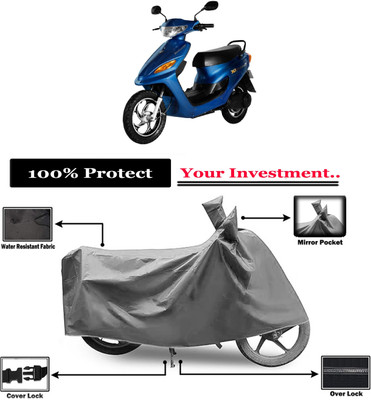 Amexride Two Wheeler Cover for Indus(Yo Electron, Grey)