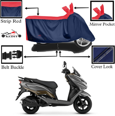 KEDIT Two Wheeler Cover for Universal For Bike(Burgman Street 125, Red, Blue)