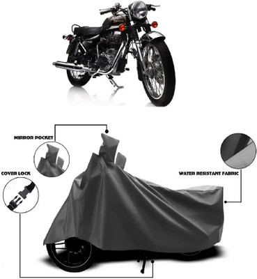 PEDALUP Waterproof Two Wheeler Cover for Royal Enfield(Bullet Electra Twinspark, Grey)