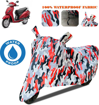 PAGORA Waterproof Two Wheeler Cover for Honda(Activa 6G, Red, White)