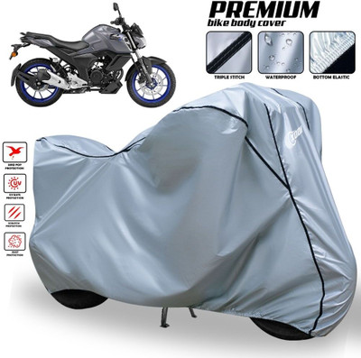 xodi Two Wheeler Cover for Yamaha(FZ-S Fi Version 3.0 BS6, Silver, Black)