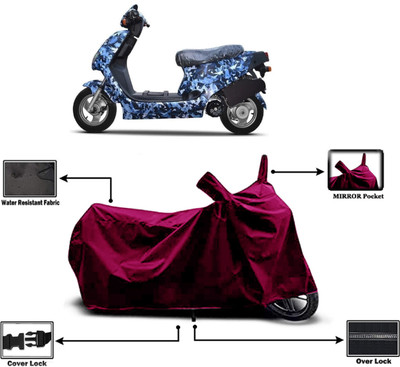Amexride Two Wheeler Cover for Hero Electric(Electric AXLHE-20 BS6, Maroon)