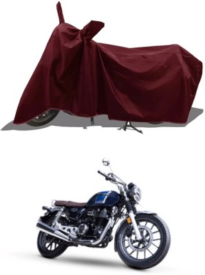 HWSXQAE Waterproof Two Wheeler Cover for Honda(Hness CB350, Maroon)