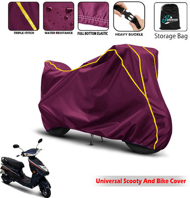 AUTOBIRSA Two Wheeler Cover for Okinawa(Ridge Plus, Maroon)