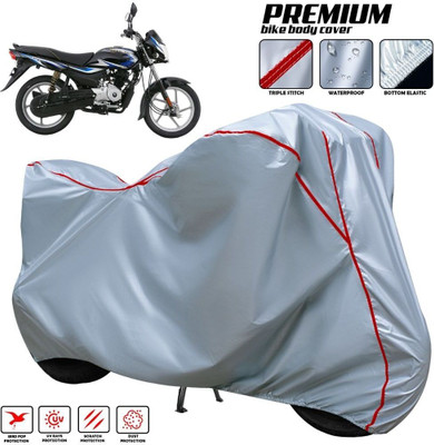 xodi Waterproof Two Wheeler Cover for Bajaj(Platina, Silver, Red, Multicolor)