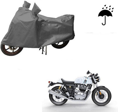 DeepShakshi AUTOMOTIVE Waterproof Two Wheeler Cover for Royal Enfield(Continental GT, Grey)