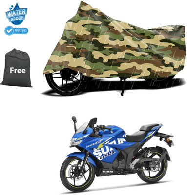 PAGORA Waterproof Two Wheeler Cover for Suzuki(Gixxer SF 150, Yellow)