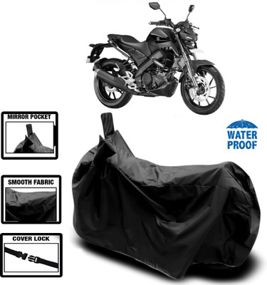 WMIZEXA Waterproof Two Wheeler Cover for Yamaha(Black)