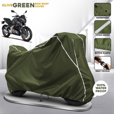 Starvin Waterproof Two Wheeler Cover for Bajaj(Pulsar 250, Green)