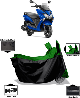 Amexride Two Wheeler Cover for Suzuki(Burgman Electric, Green)