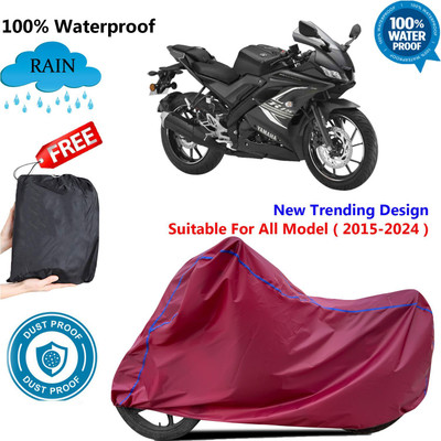 AUTOCAD Waterproof Two Wheeler Cover for Yamaha(YZF R15 BS6, Maroon)