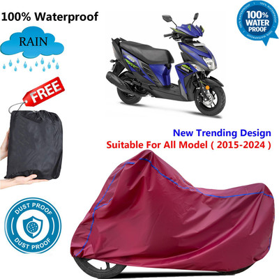 OliverX Waterproof Two Wheeler Cover for Yamaha(Cygnus Ray ZR BS6, Maroon)
