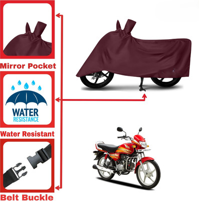 DeepShakshi AUTOMOTIVE Two Wheeler Cover for Hero(HF Deluxe Eco, Maroon)