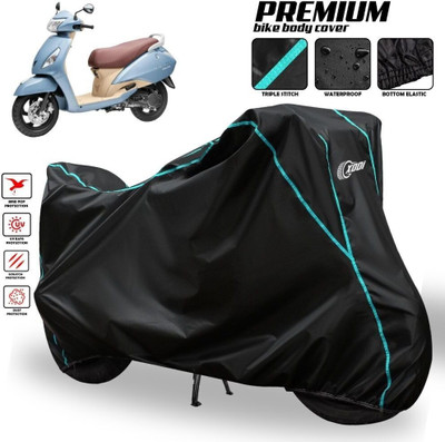 AUTOCAD Waterproof Two Wheeler Cover for TVS(Jupiter Grande, Black, Blue, Multicolor)