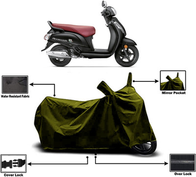 Amexride Two Wheeler Cover for Suzuki(Access SE, Green)