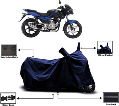 KEDIT Two Wheeler Cover for Bajaj(Pulsar 180 DTS-i, Blue)