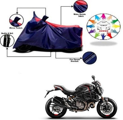 DeepShakshi AUTOMOTIVE Waterproof Two Wheeler Cover for Ducati(Monster 82, Blue, Red)