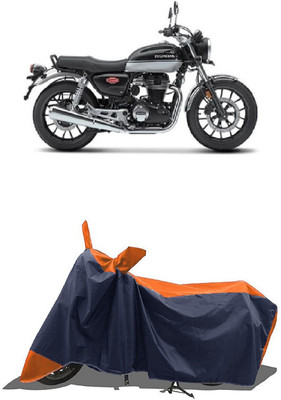 SUGASHRI Waterproof Two Wheeler Cover for Honda(Hness CB350, Orange, Blue)