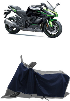 SUGASHRI Waterproof Two Wheeler Cover for Kawasaki(Ninja 1000, Grey, Blue)