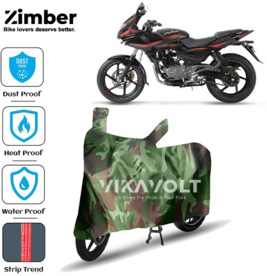 ZIMBER Waterproof Two Wheeler Cover for Bajaj(Pulsar 220F, Green)