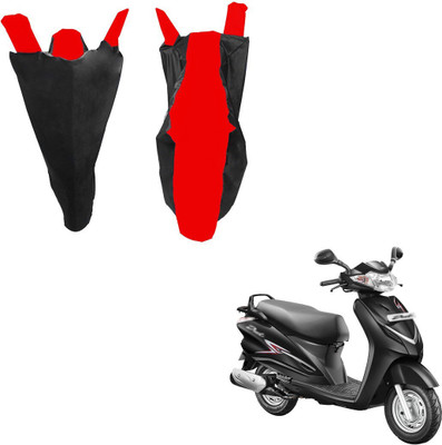 RiderShine Waterproof Two Wheeler Cover for Hero(Duet, Black, Red)