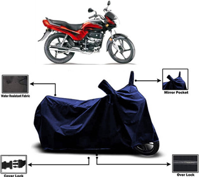 KEDIT Two Wheeler Cover for Hero(Passion Plus, Blue)
