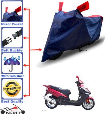 KEDIT Two Wheeler Cover for Mahindra(Flyte, Red, Blue)