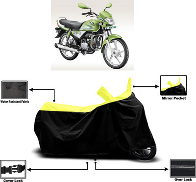 Amexride Two Wheeler Cover for Hero(HF Deluxe Eco, Yellow)