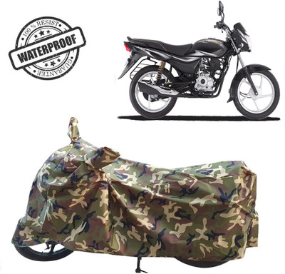 ROYAL AUTO MART Waterproof Two Wheeler Cover for Bajaj(Platina 110, Green, Multicolor)