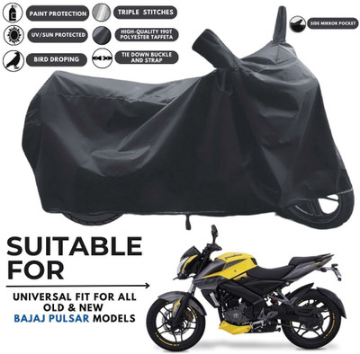 MADAFIYA Two Wheeler Cover for Bajaj(Pulsar NS 200, Black)