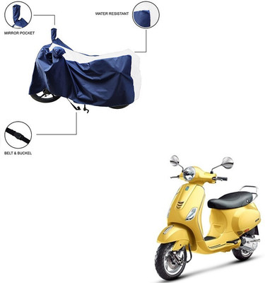 Furnish Flow Two Wheeler Cover for Vespa(Vespa VXL 125, White)