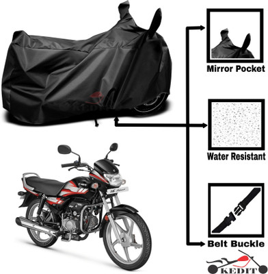 KEDIT Two Wheeler Cover for Hero(HF Deluxe BS6, Black)