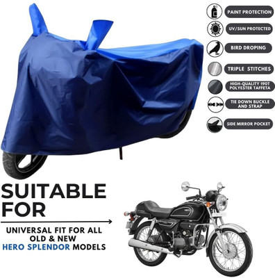MADAFIYA Two Wheeler Cover for Hero(Splendor Pro Classic, Blue, Blue)
