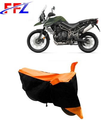 FFZ Waterproof Two Wheeler Cover for Triumph(Tiger 800 XCA, Black, Orange)