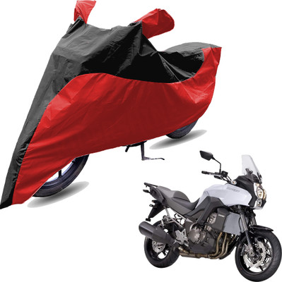 RiderShine Two Wheeler Cover for Kawasaki(Versys 1000, Red, Black)
