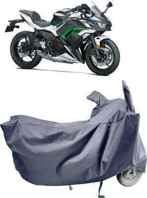 Amexride Two Wheeler Cover for Kawasaki(Ninja 650 BS6, Grey)