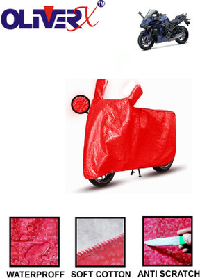 OliverX Waterproof Two Wheeler Cover for Suzuki(GSX, Red)