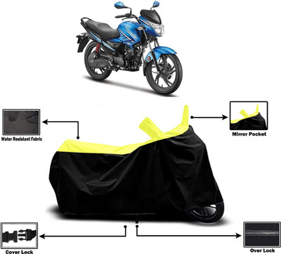 Amexride Two Wheeler Cover for Hero(Glamour FI, Yellow)