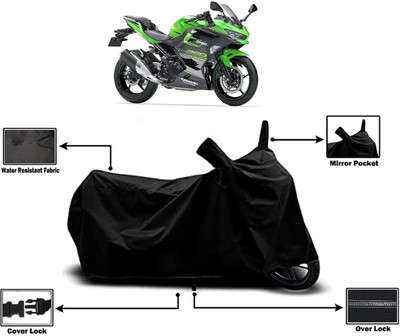 Amexride Two Wheeler Cover for Kawasaki(Ninja 250, Black)