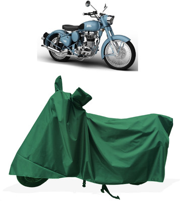 Tricway Two Wheeler Cover for Royal Enfield(Classic Squadron BS6, Green)