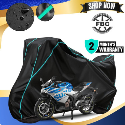 AUTOCAD Waterproof Two Wheeler Cover for Suzuki(Gixxer SF 250, Black, Blue)