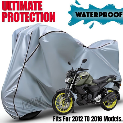 POLYMAXX Waterproof Two Wheeler Cover for Yamaha(FZ, Silver, Black)
