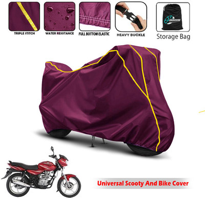 AUTOBIRSA Two Wheeler Cover for Bajaj(Discover 125 DTS-i, Maroon)