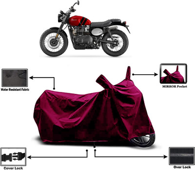 Amexride Two Wheeler Cover for Triumph(Street Scrambler BS6, Maroon)